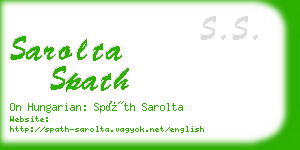 sarolta spath business card